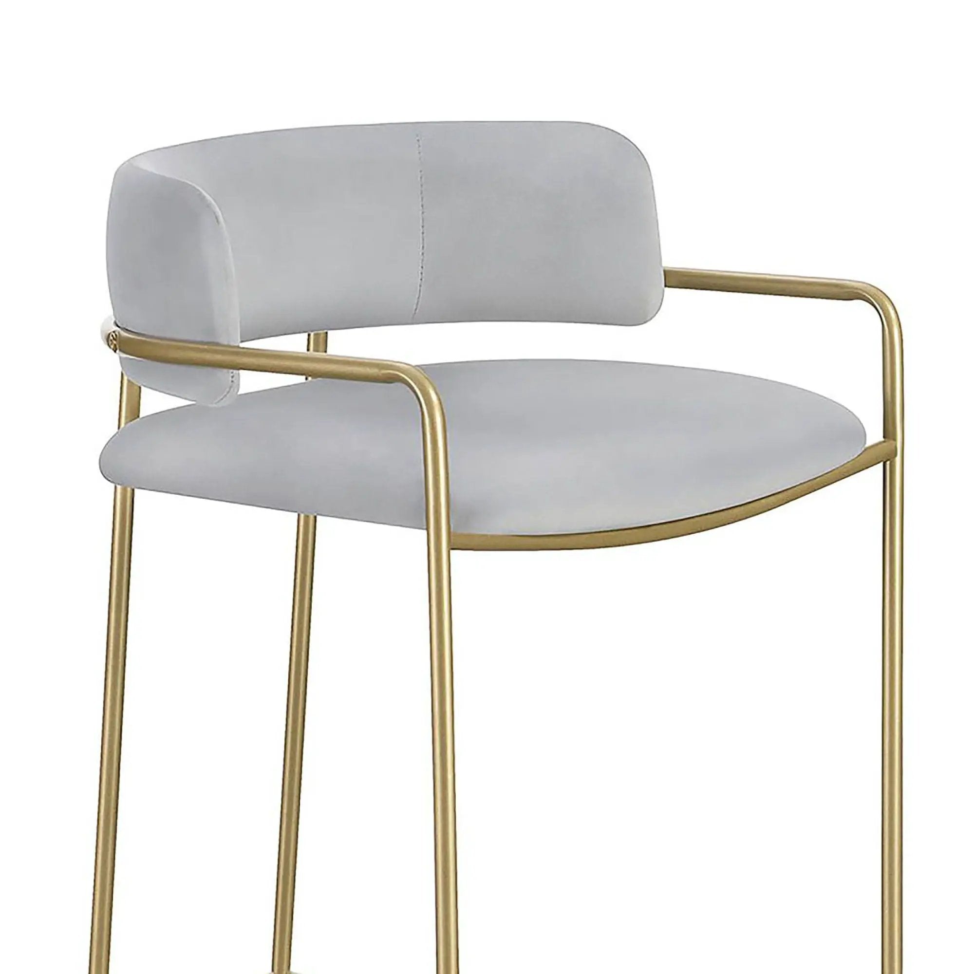 Allemonde - Low Back Stool - Gray by HouseOfZazla