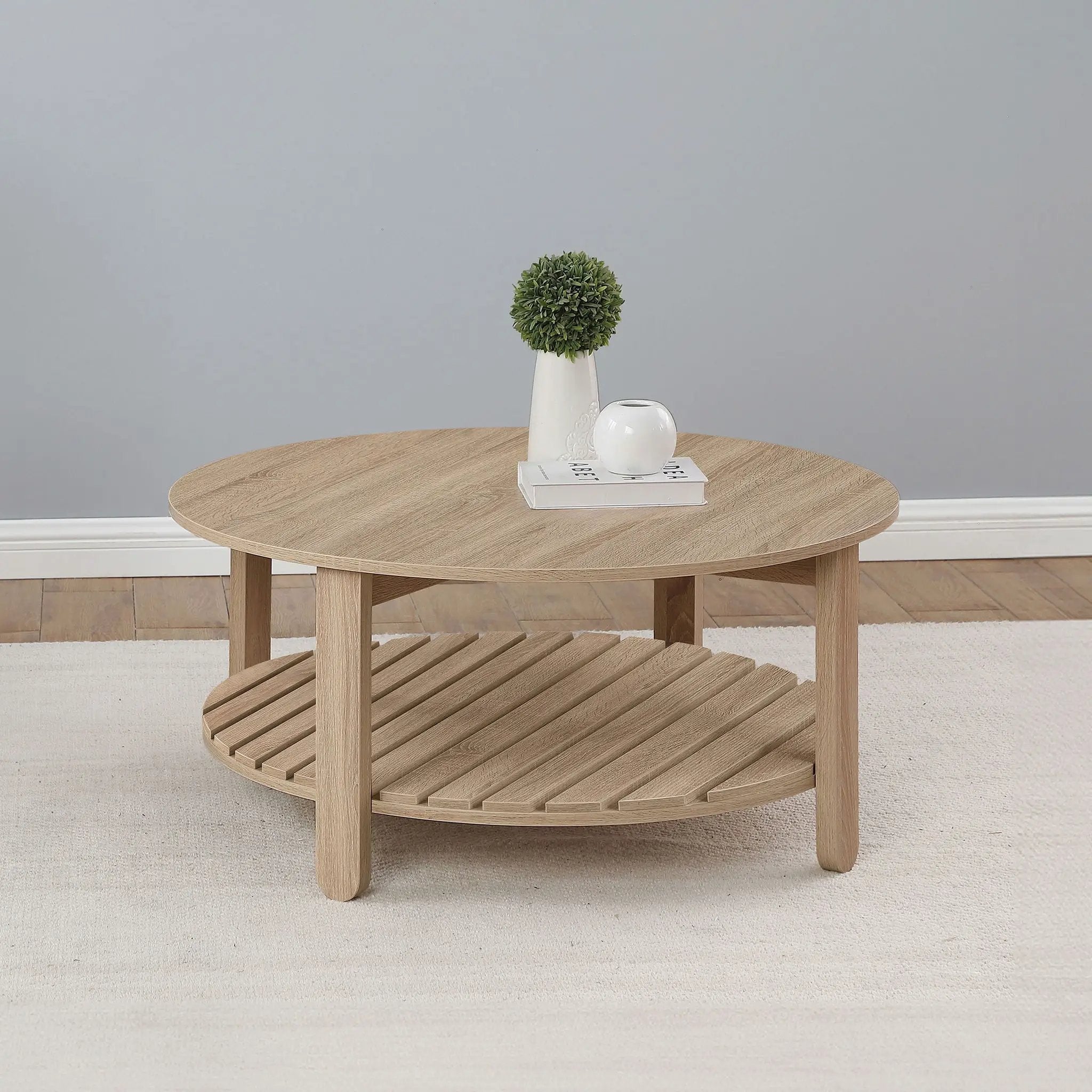 Altos - 1 Shelf Round Table by HouseOfZazla