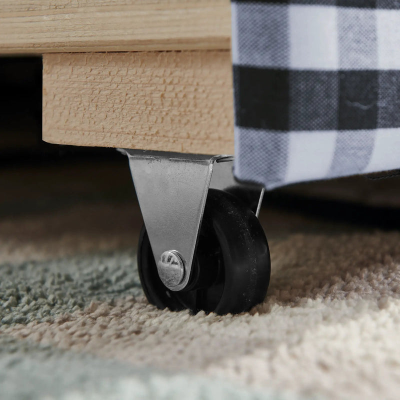 Gingham Daybed With USB Charging Port, Wave-Shaped Design by Unique Piece Furniture