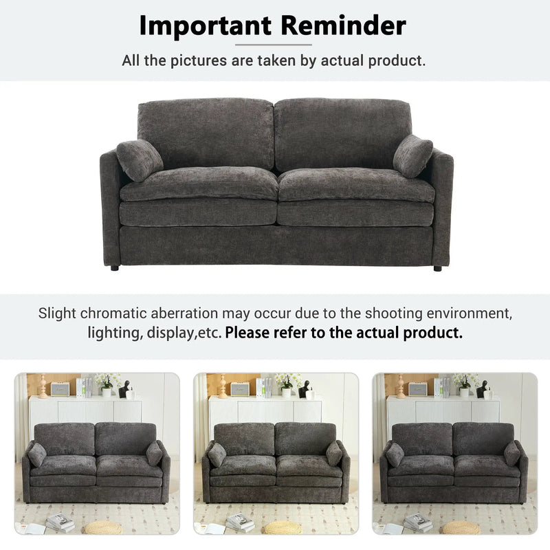 Cozy Upholstered Cushion Loveseat Sofa For Living Room by HouseOfZazla