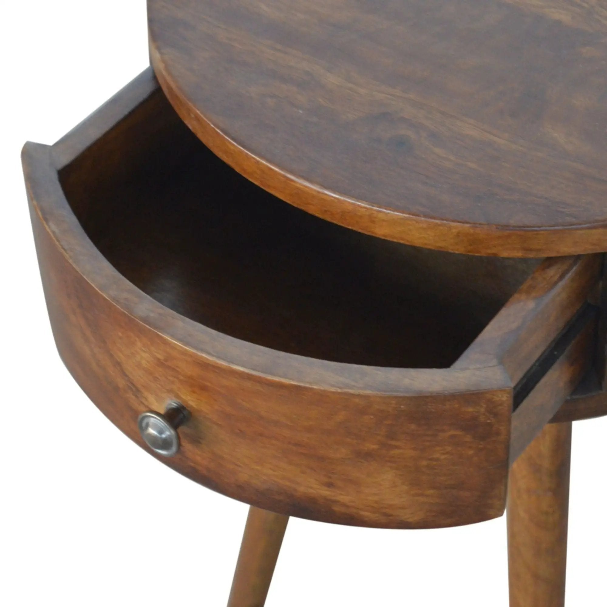 Nordic Chestnut Circular Nightstand by HouseOfZazla