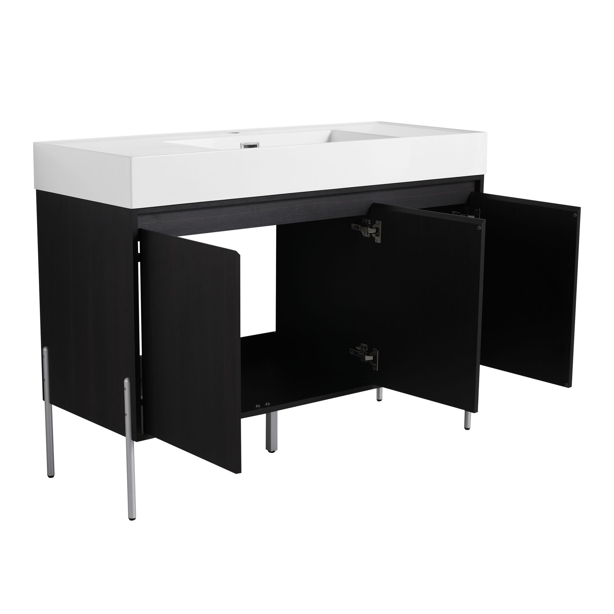 Freestanding Bathroom Vanity With Resin Sink And Storage Cabinet by HouseOfZazla