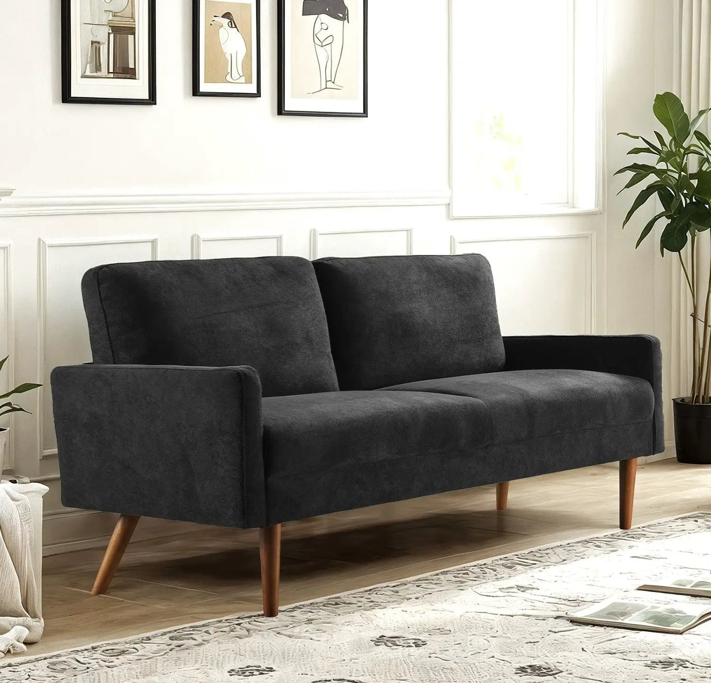 Sofa, European Style With Sleek Design, Modern & Vintage Flair, Upholstered 3 Seater Couch by Unique Piece Furniture