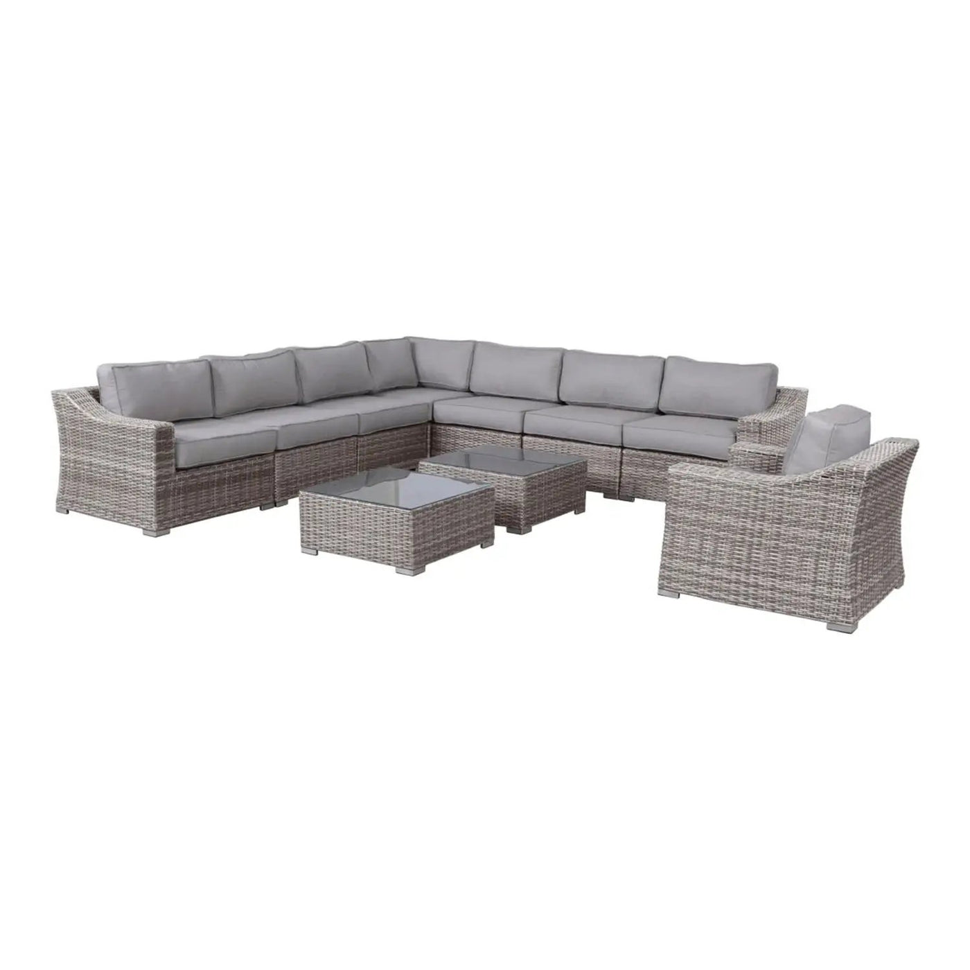 Outdoor Wicker Conversation Set With Cushions, All Weather by HouseOfZazla
