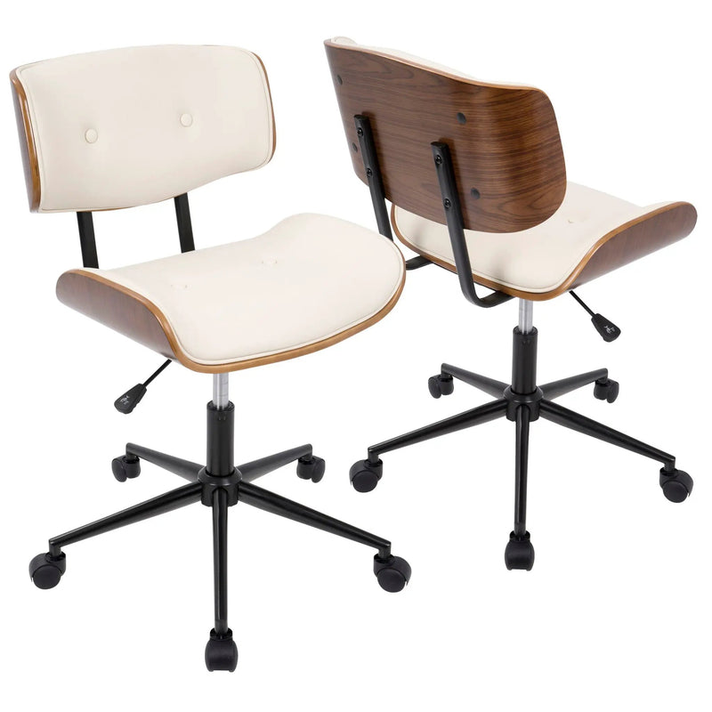 Lombardi - Mid Century Modern Adjustable Office Chair With Swivel by Unique Piece Furniture