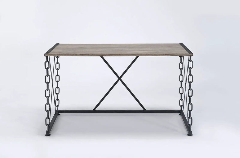 Jodie - Console Table - Rustic Oak / Antique Black by Unique Piece Furniture