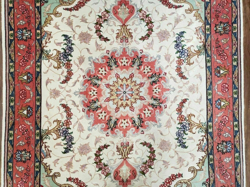 3' 4" X 5' Vintage Handmade Ultra Fine Floral Oriental Turkish Rug Carpet Wow by Jewel Rugs