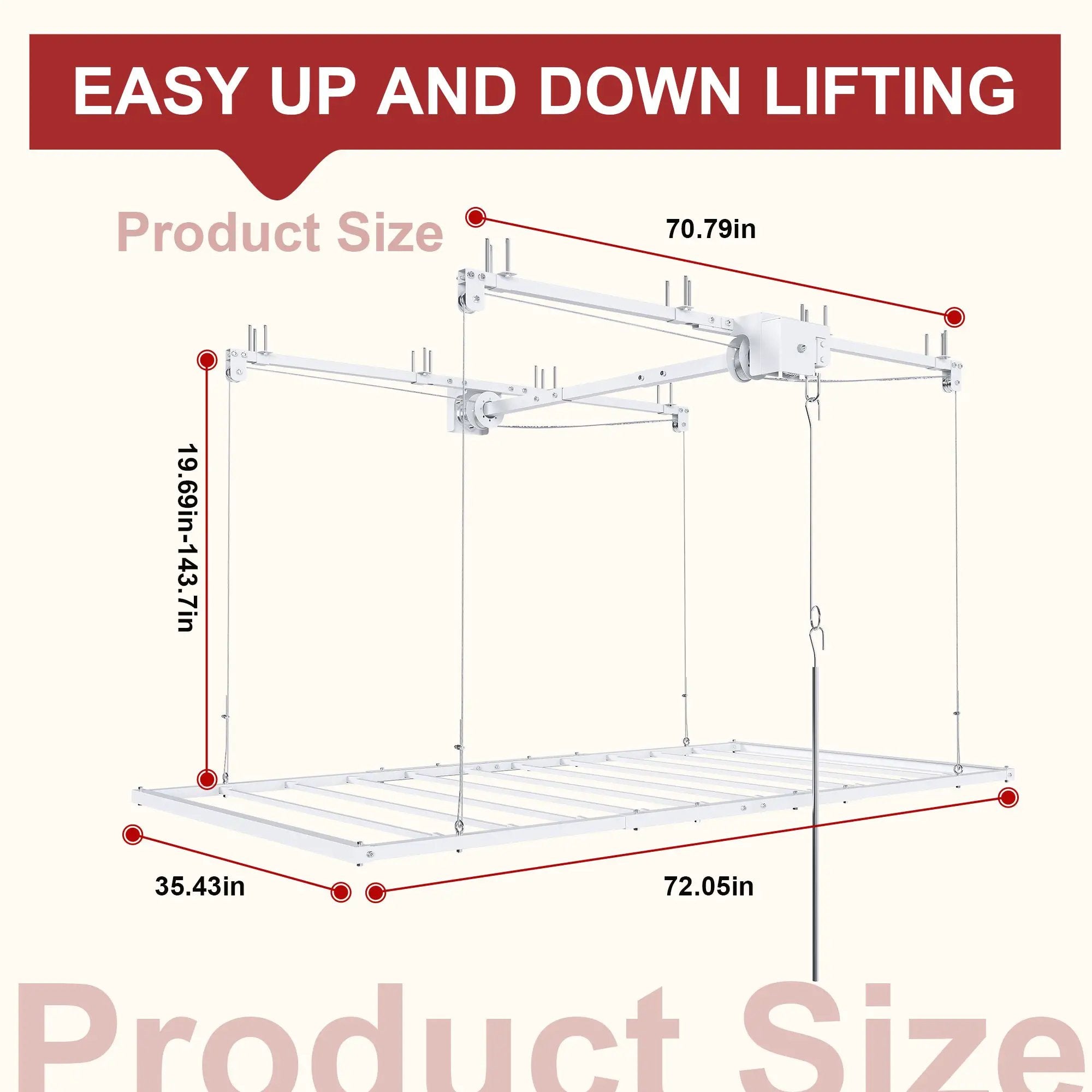 Overhead Garage Storage Rack 3x6 FT for High Ceilings by HouseOfZazla