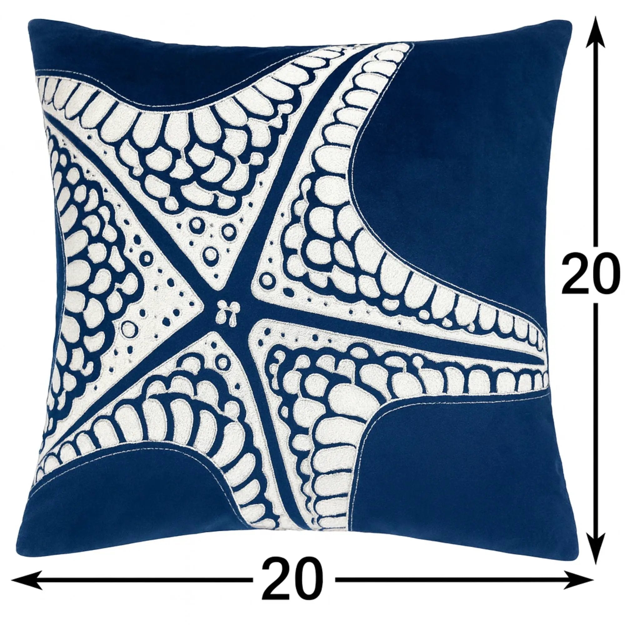 Seastar Starfish Pillow Cover - Indigo by Unique Piece Furniture