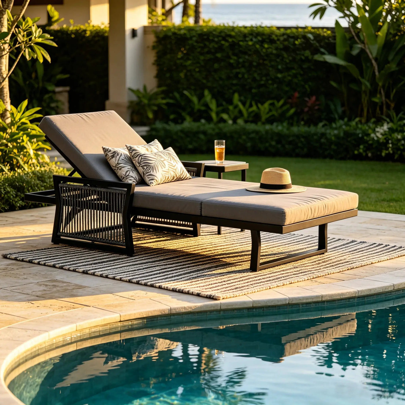 Black Mix Chaise Lounge Set by HouseOfZazla