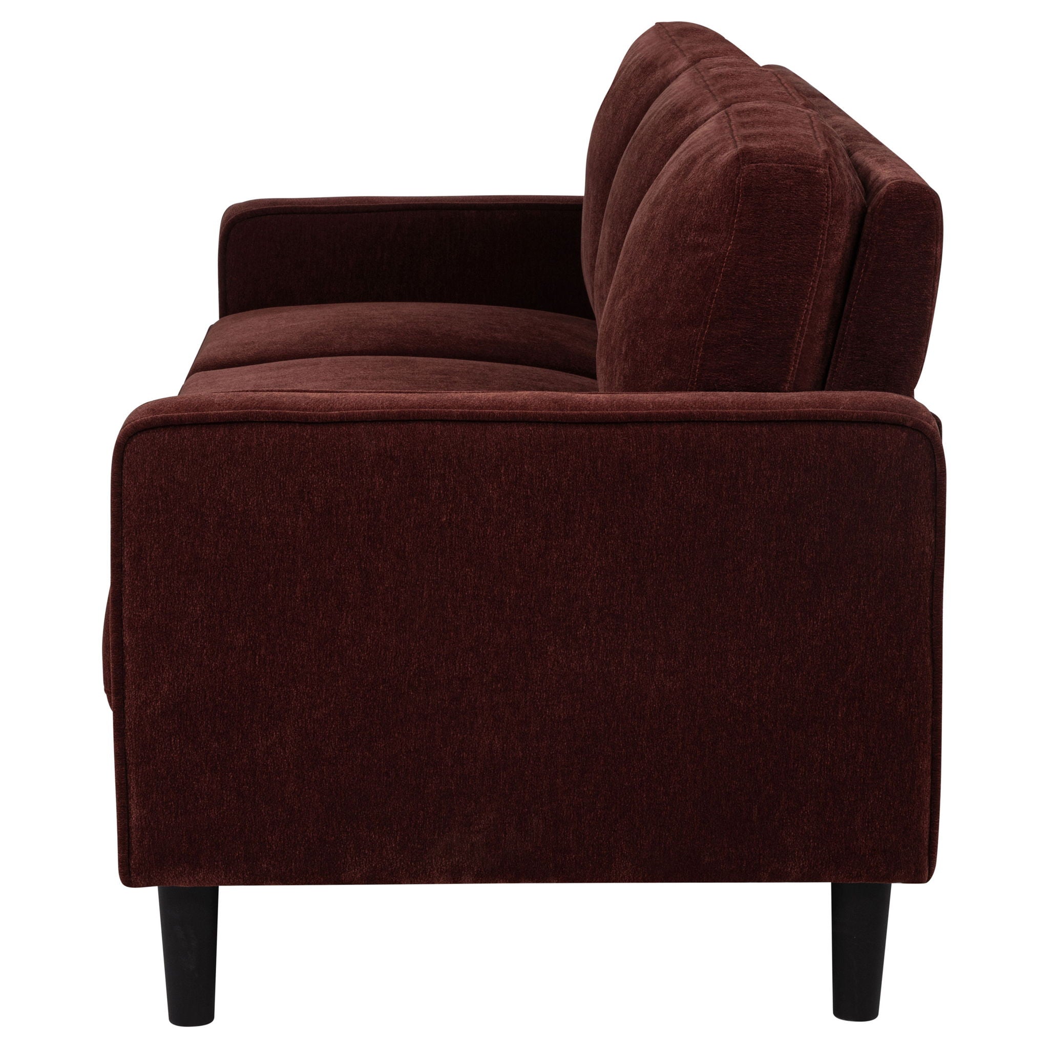 Ruth 77-inch Fabric Upholstered Track Arm Sofa Rust Red by Unique Piece Furniture