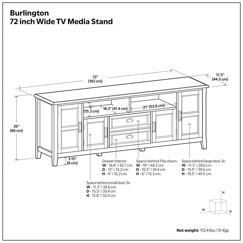 Burlington - TV Media Stand by Unique Piece Furniture