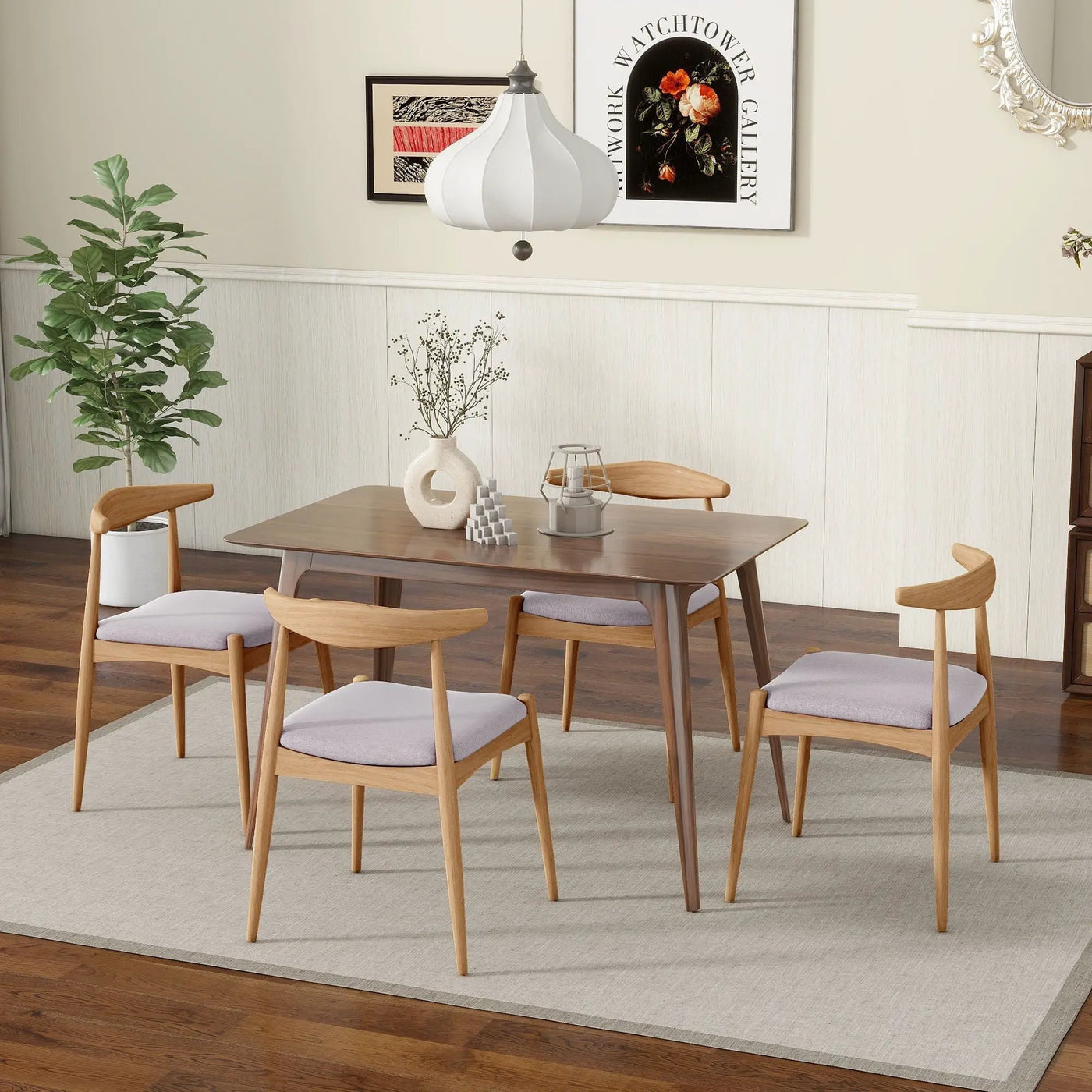 Elegant Dining Chairs With Ergonomic Backrest & Comfort Cushions (Set of 2) by HouseOfZazla