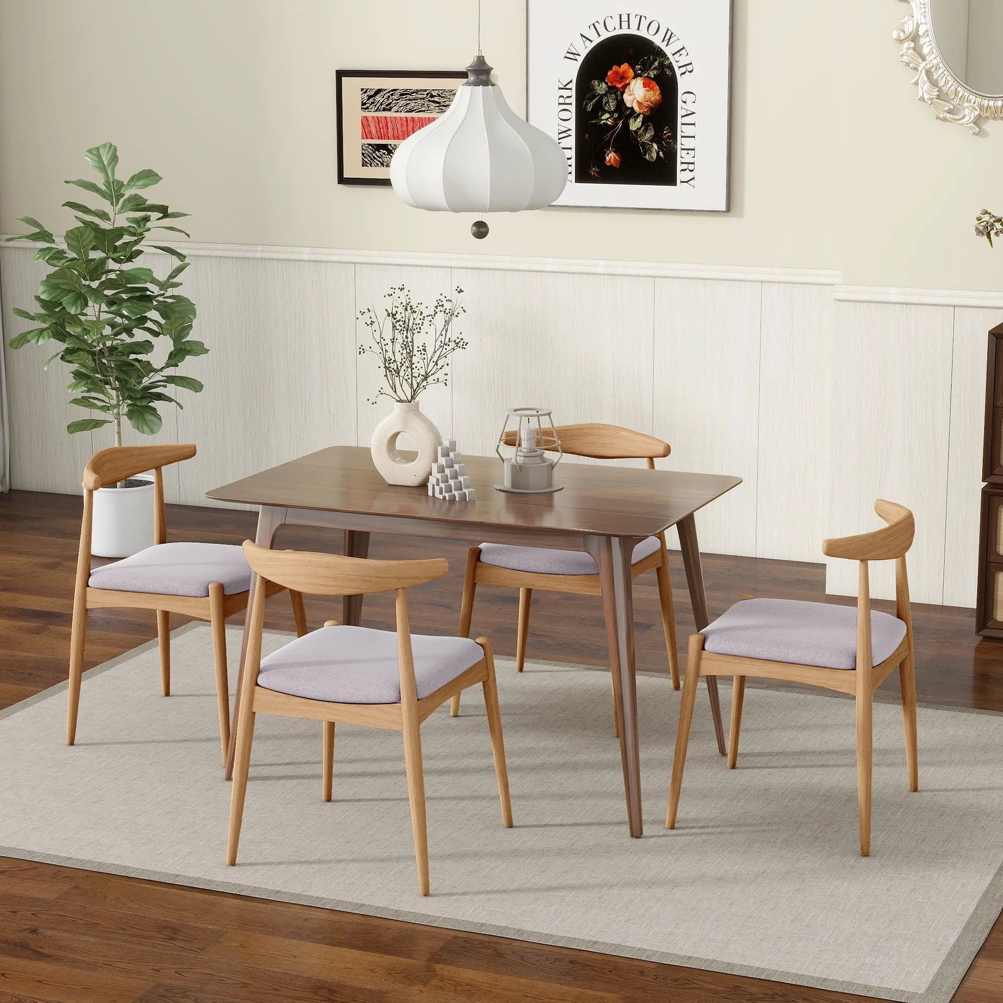 Elegant Dining Chairs With Ergonomic Backrest & Comfort Cushions (Set of 2) by HouseOfZazla