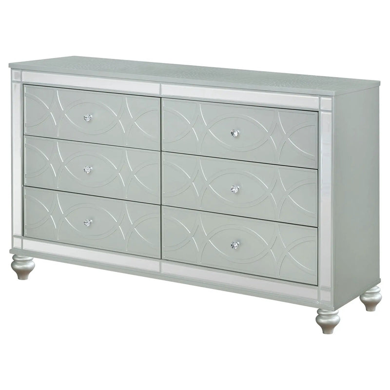 Gunnison 6-drawer Dresser Silver Metallic by Unique Piece Furniture