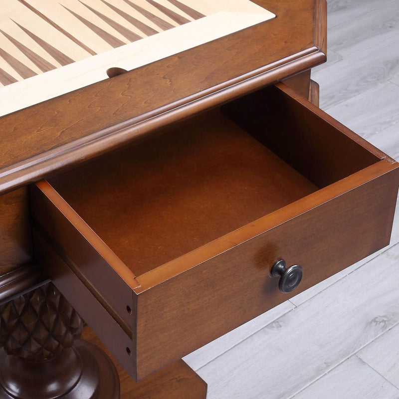 Bishop - Reversible Chess Checker Game Table With Game Tray (Chess Fingures Not Included) - Cherry by Unique Piece Furniture
