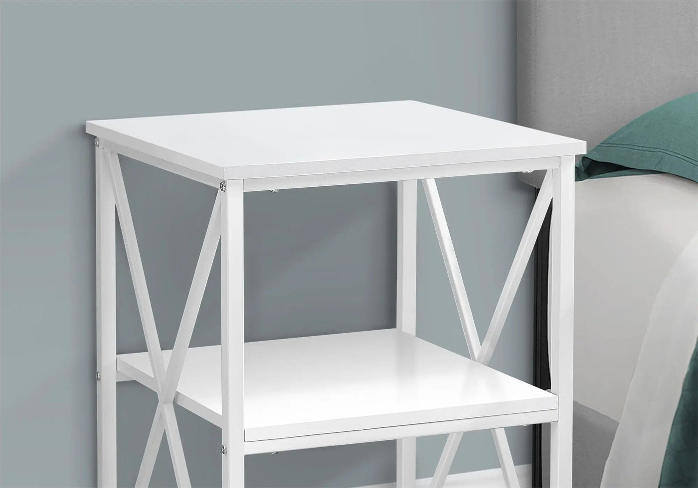 3 Tier Accent Table, Side Marble Look Contemporary & Modern by Unique Piece Furniture