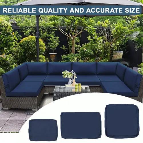 Outdoor Cushions for Patio Furniture Replacement - Navy Blue, photo 3 of 10