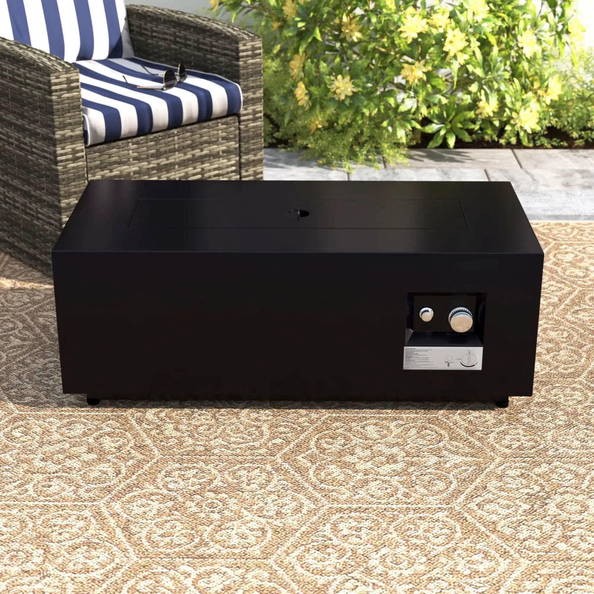 Modern Design Outdoor Fire Pit Table With Cover by HouseOfZazla