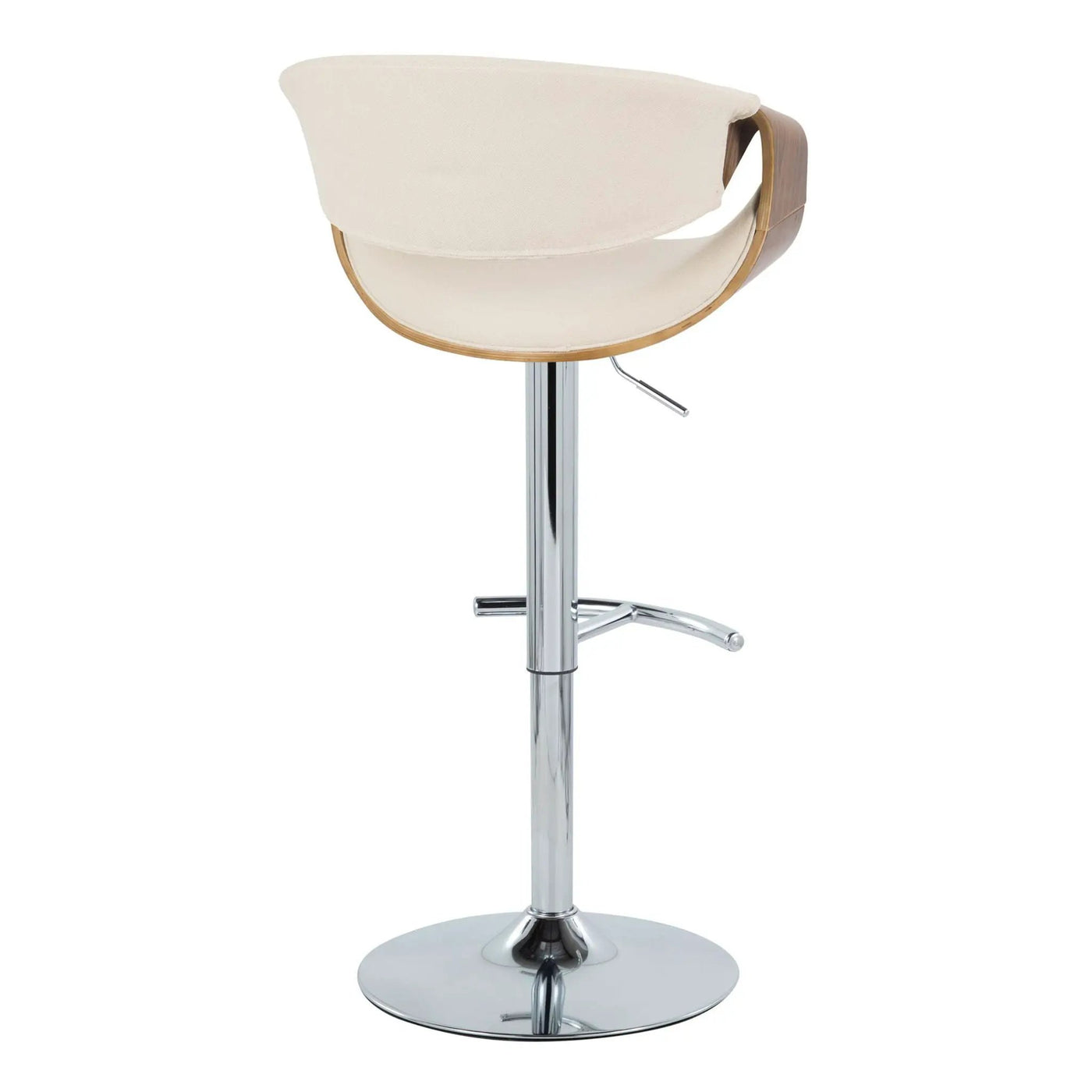Curvo - Mid Century Modern Adjustable Barstool With Swivel With Rounded T Footrest (Set of 2) by HouseOfZazla