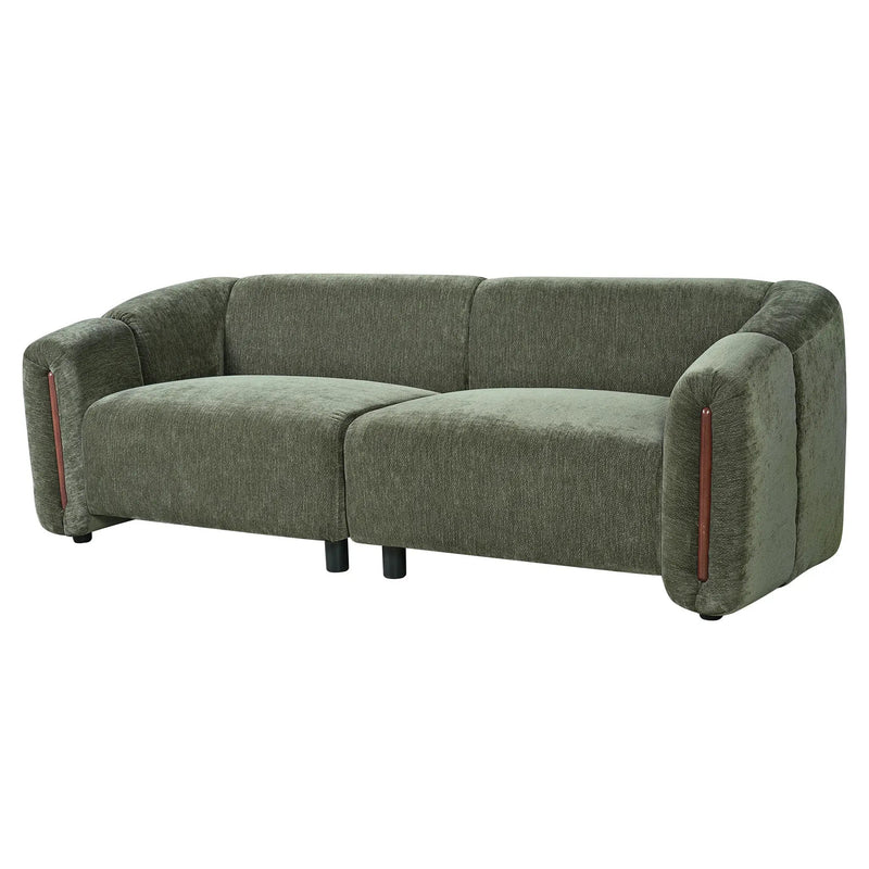 87.4" Modern Minimalist Curved Block Sofa by HouseOfZazla