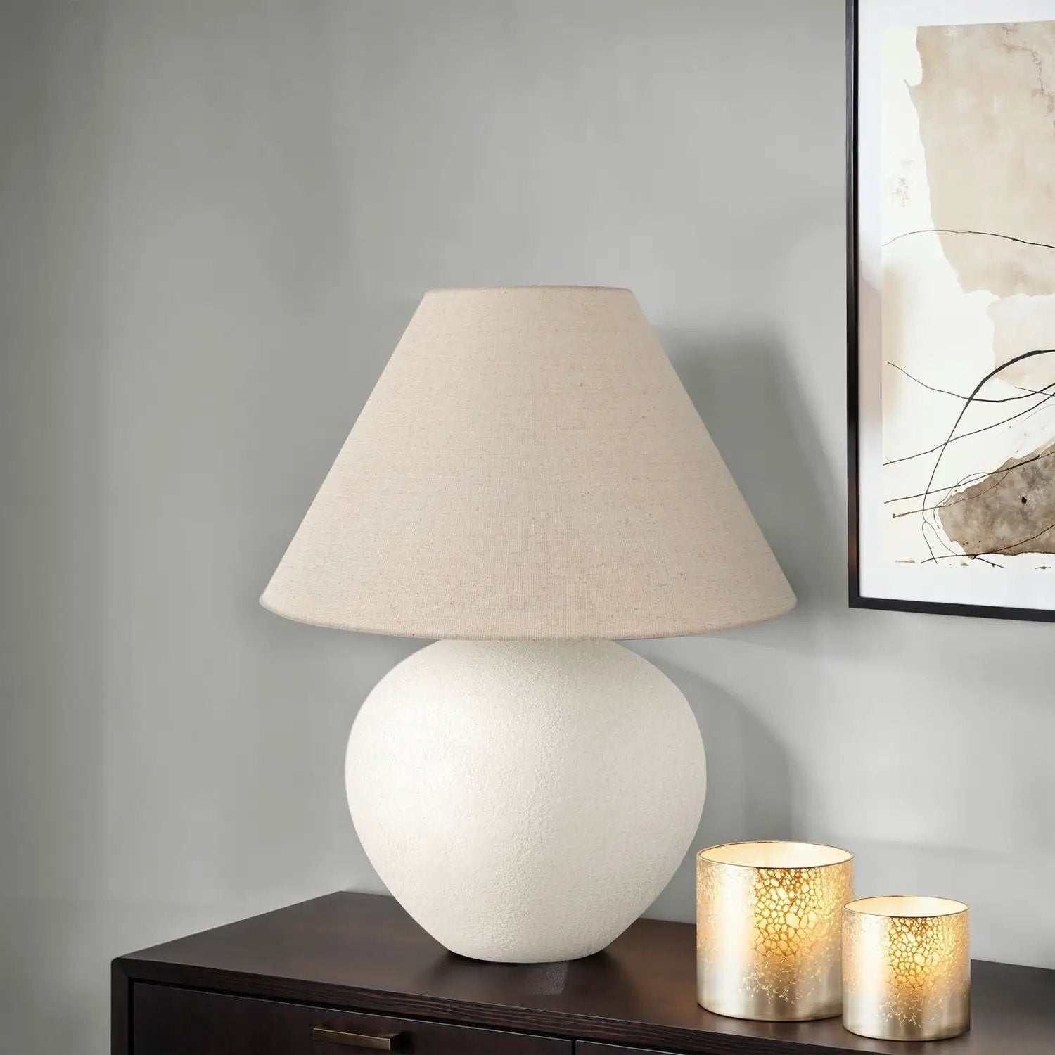 Lighting, Table Lamp Contemporary - Cream by Unique Piece Furniture