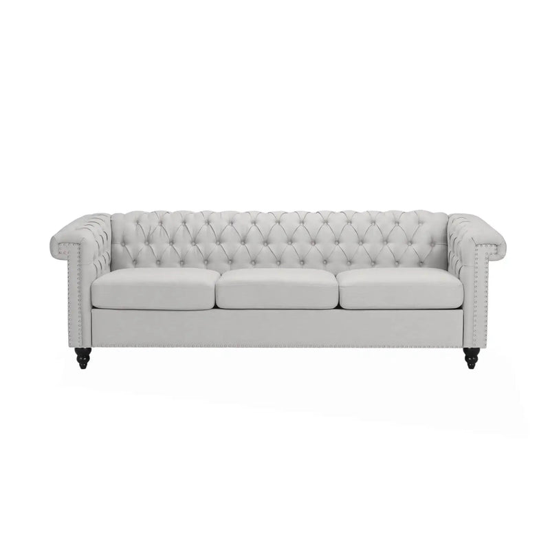 Chesterfield Style 3 Seater Sofa With Deep Button Tufting by HouseOfZazla
