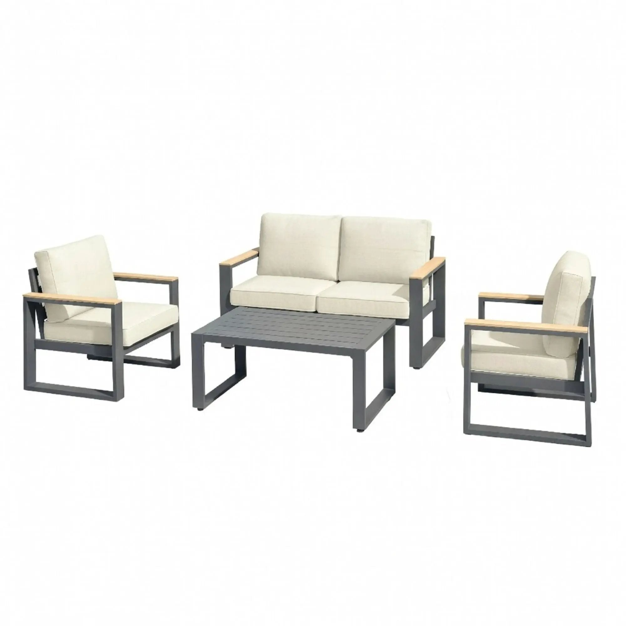 Modern Outdoor Sofa Set With Coffee Table by HouseOfZazla