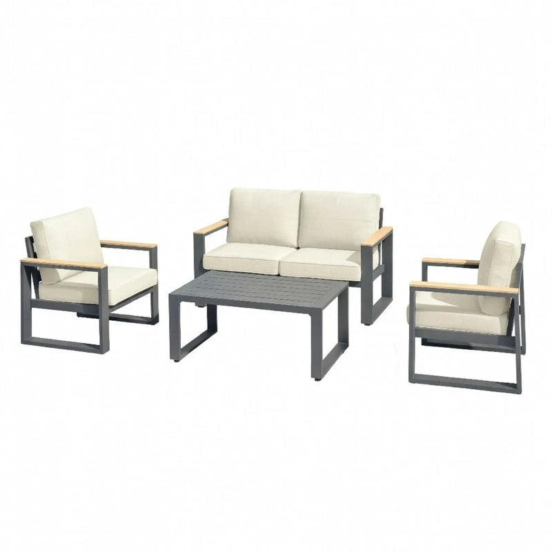 Modern Outdoor Sofa Set With Coffee Table by HouseOfZazla