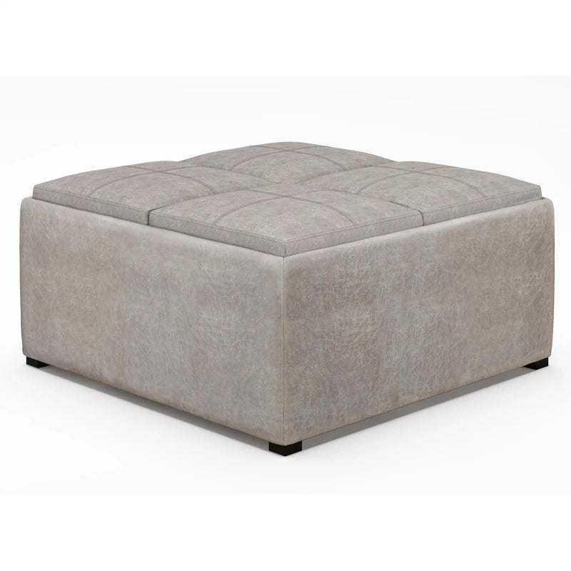 Avalon - Square Coffee Table, Storage Ottoman by HouseOfZazla