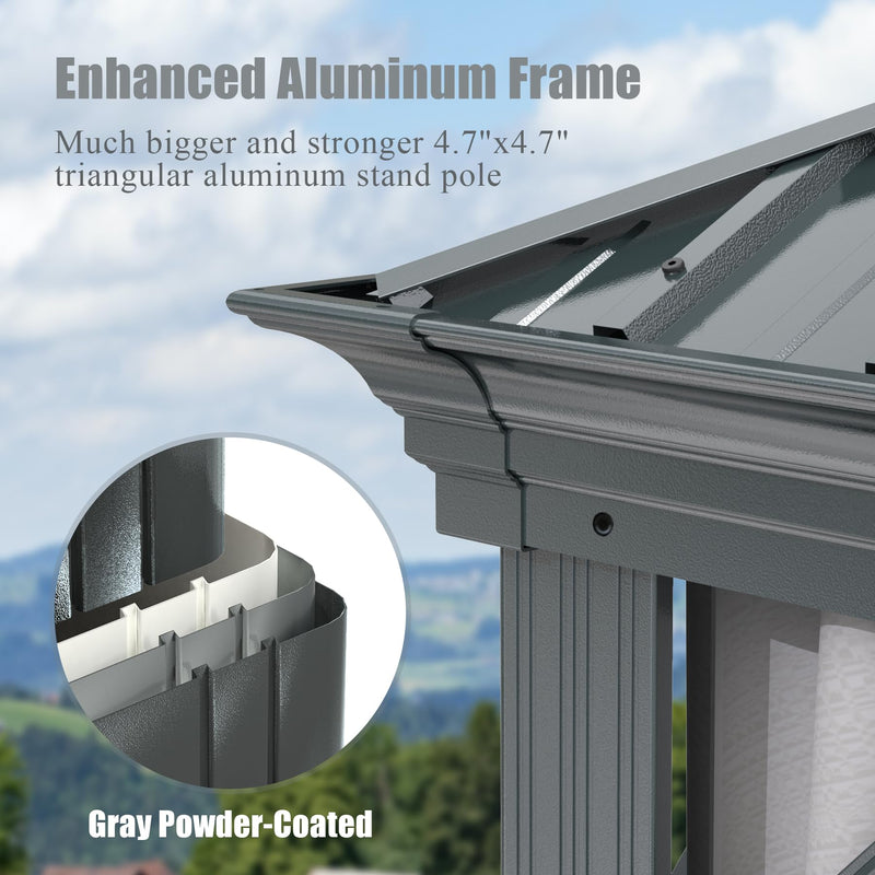 12'x12' Hardtop Gazebo Canopy with Galvanized Steel Double Roof by HouseOfZazla