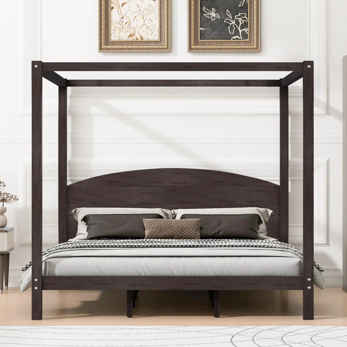 anopy Platform Bed With Headboard And Support Legs by HouseOfZazla