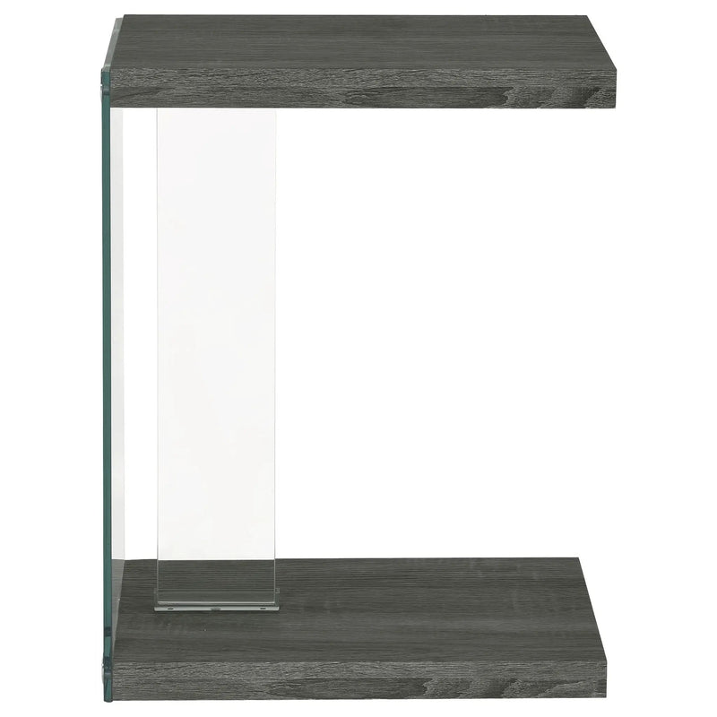 Sampson - C Shaped Side Table - Gray by HouseOfZazla