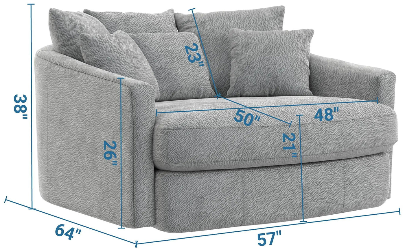 Matty - Round Accent Cuddle Chaise by Unique Piece Furniture