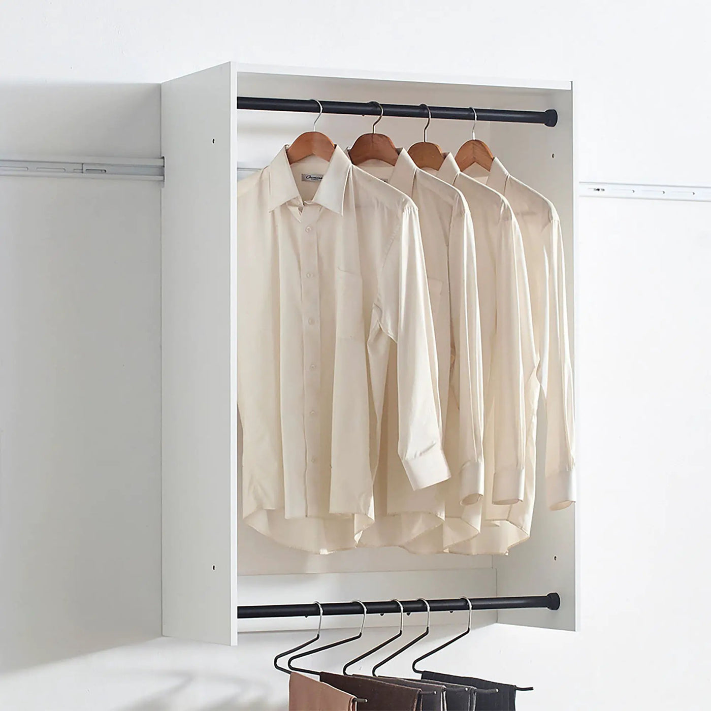 Devi - Wall Mounted Wood Closet System & Modular Units by HouseOfZazla