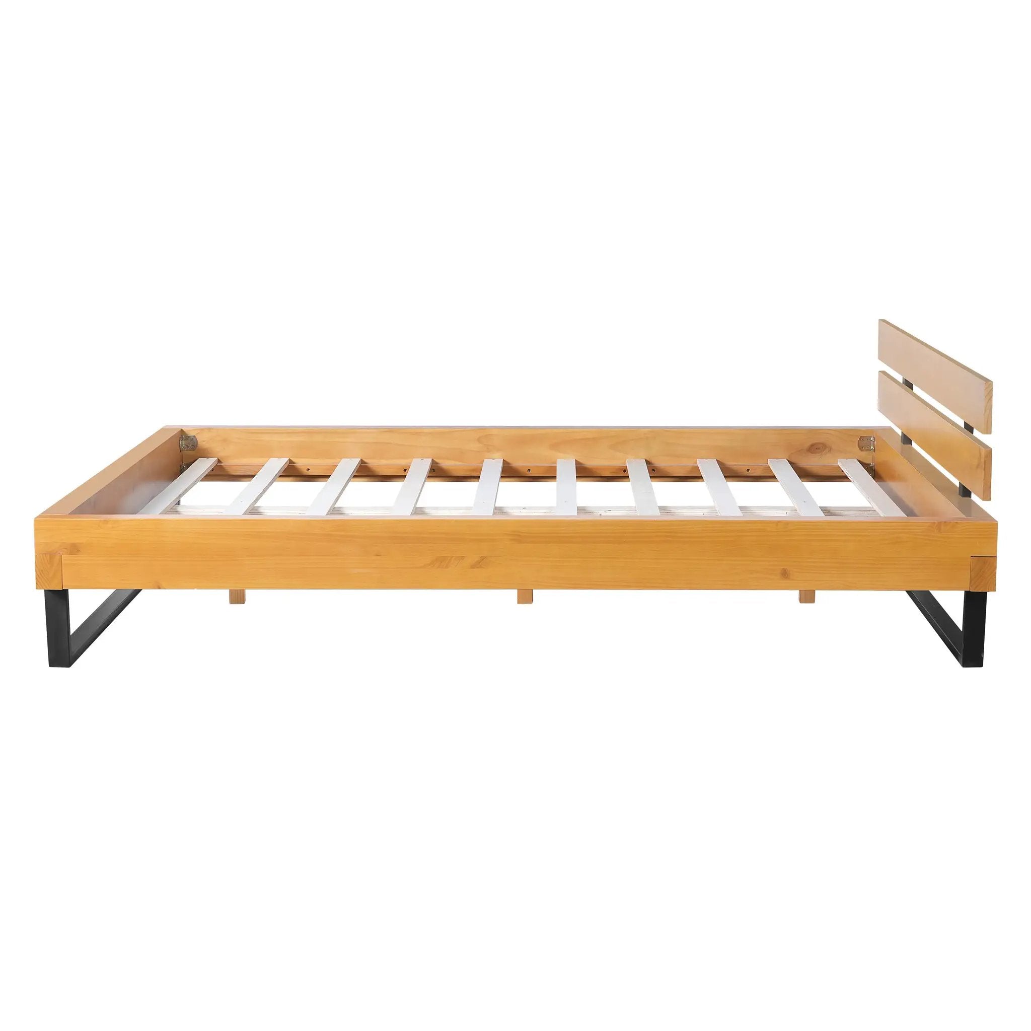Pine Wood Bed Frame Queen Size by HouseOfZazla