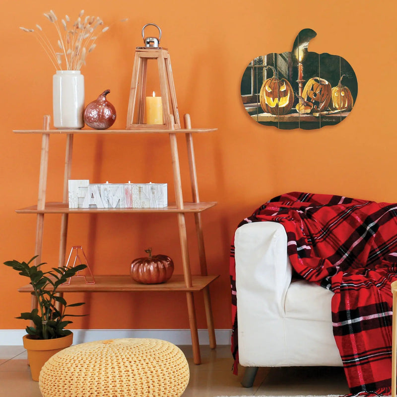 The Carving Table Wooden Pumpkin Wall Art Trio by John Rossini by HouseOfZazla