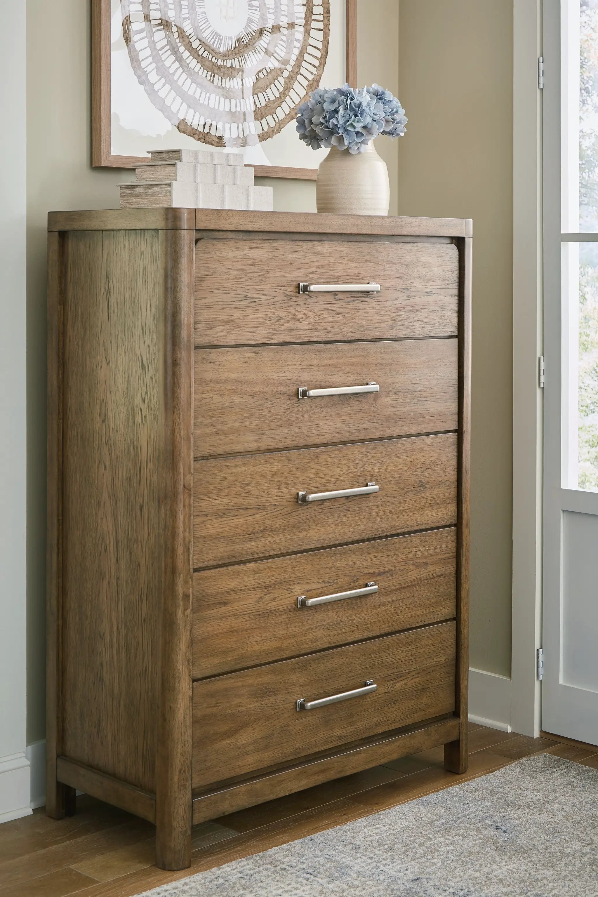 Cabalynn - Five Drawer Chest - Light Brown by Unique Piece Furniture