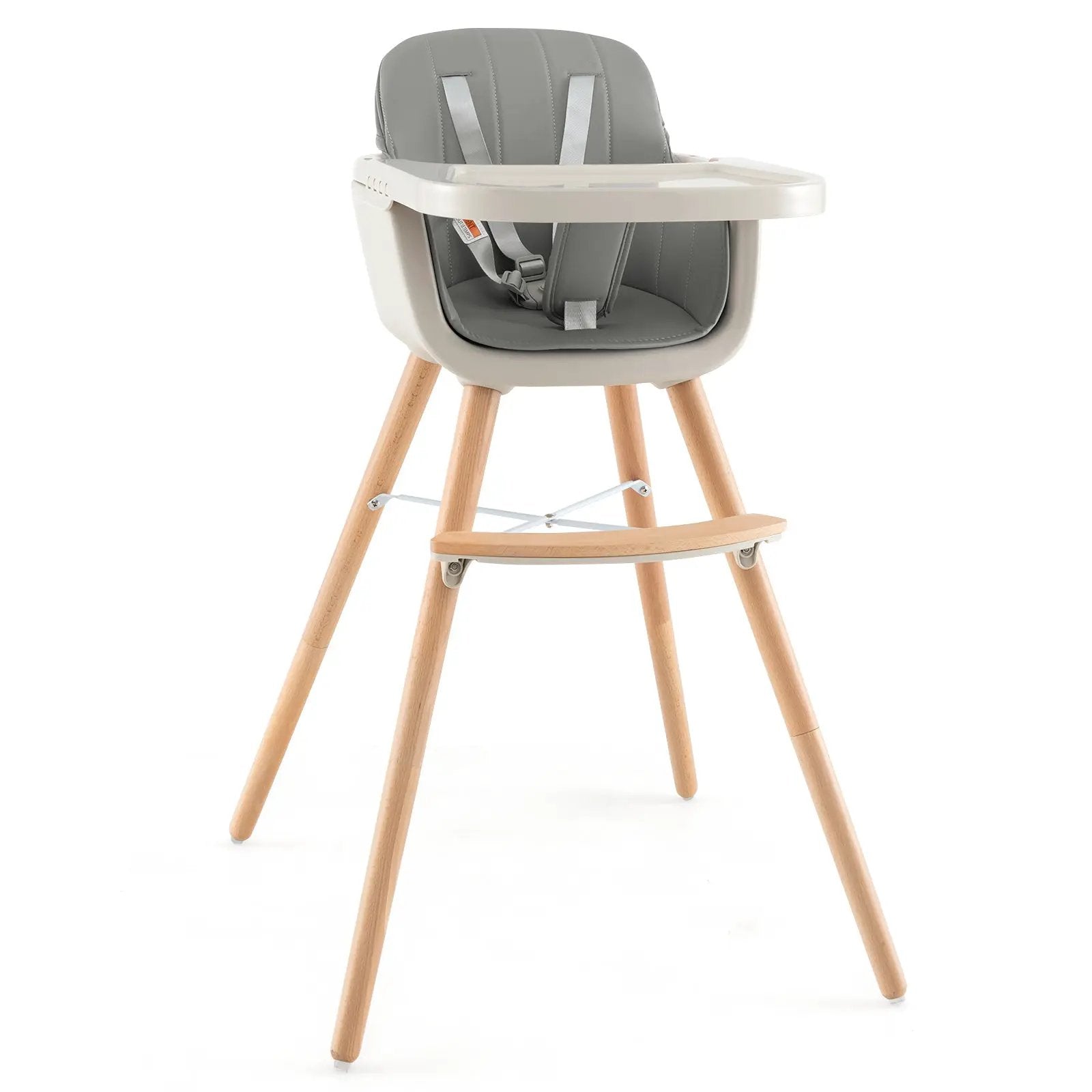 3-in-1 Convertible Wooden High Chair with Cushion by DirectDeals