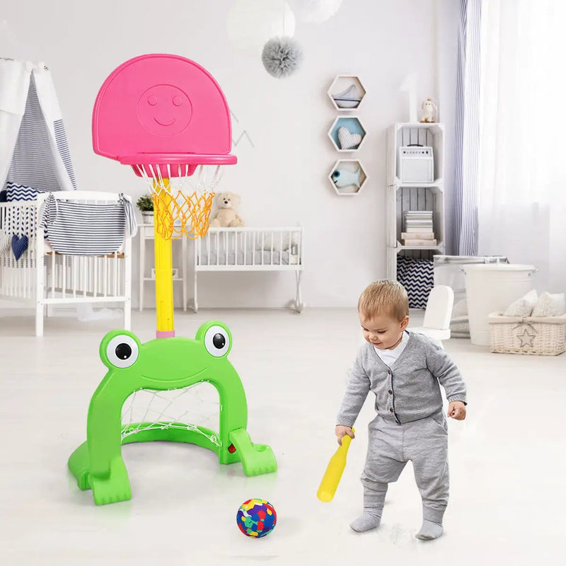 3-in-1 Kids Basketball Hoop Set Stand by DirectDeals