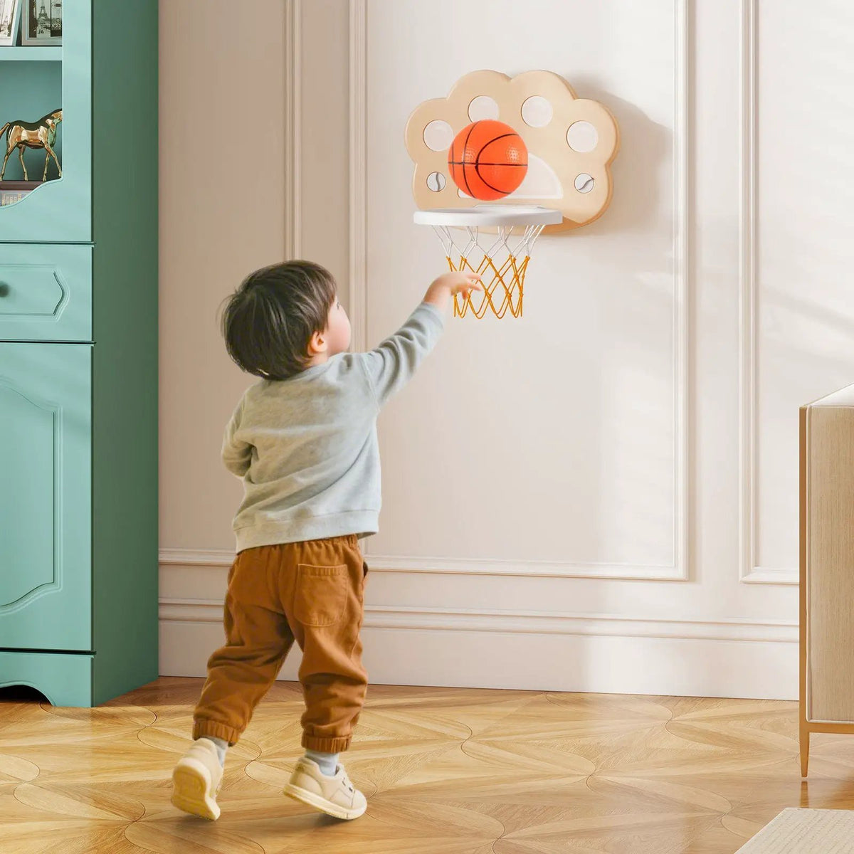 3 in 1 Kids Basketball Hoop with Basketball and Foldable Rim, photo 5 of 12