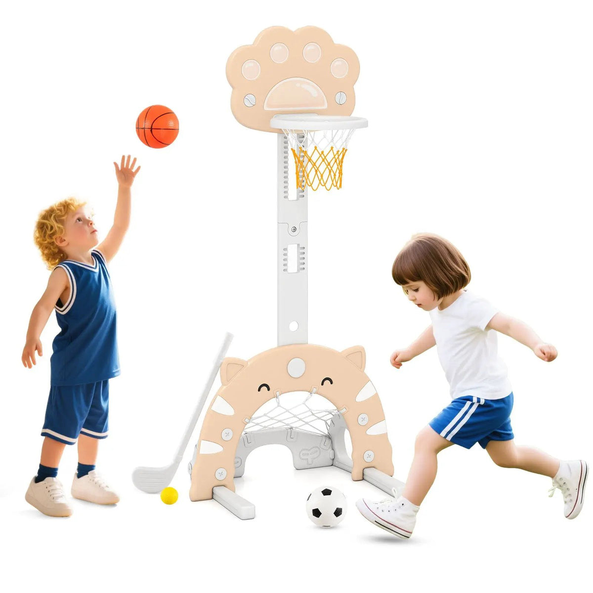 3 in 1 Kids Basketball Hoop with Basketball and Foldable Rim, photo 7 of 12