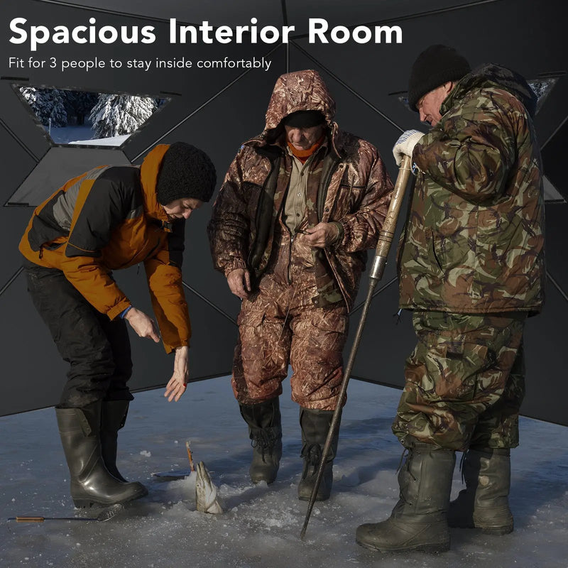 3-person Portable Pop-up Ice Shelter Fishing Tent with Bag by DirectDeals