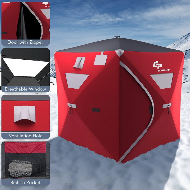 3-person Portable Pop-up Ice Shelter Fishing Tent with Bag by DirectDeals