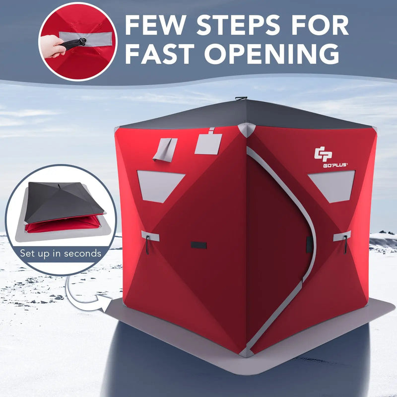 3-person Portable Pop-up Ice Shelter Fishing Tent with Bag by DirectDeals