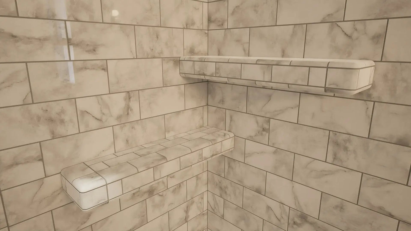 The Original™ Deluxe 48" x 48" Shower Conversion Kit with Orange Waterproof Board by The Original Granite Bracket