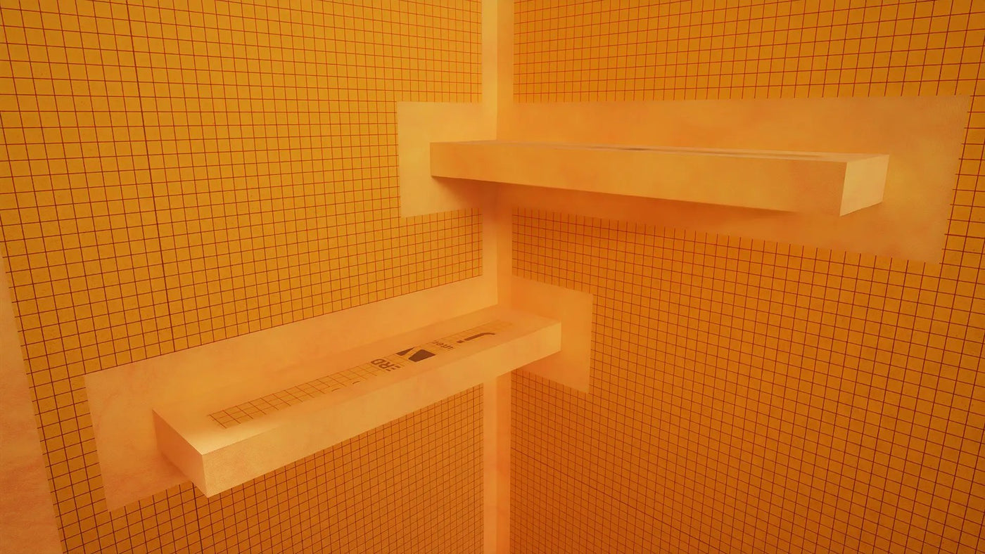The Original™ Deluxe 38" x 60" Shower Conversion Kit with Orange Waterproof Board by The Original Granite Bracket