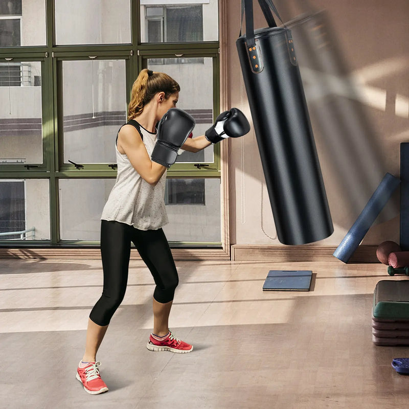 4-In-1 Hanging Punching Bag Set with Punching Gloves and Ceiling Hook by DirectDeals
