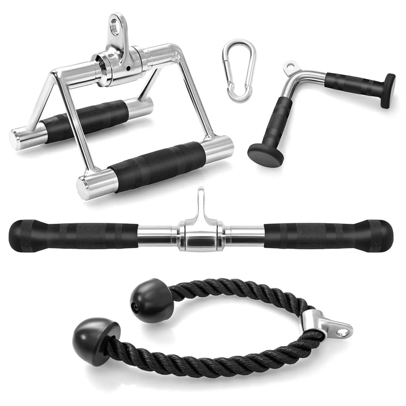 4-Piece Cable Machine Attachment Set for Home Gym by DirectDeals
