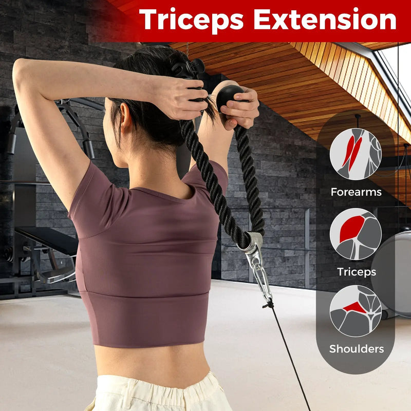 4-Piece Cable Machine Attachment Set for Home Gym by DirectDeals